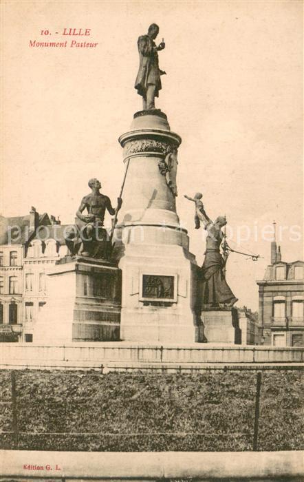 Lille Nord Monument Pasteur Statue