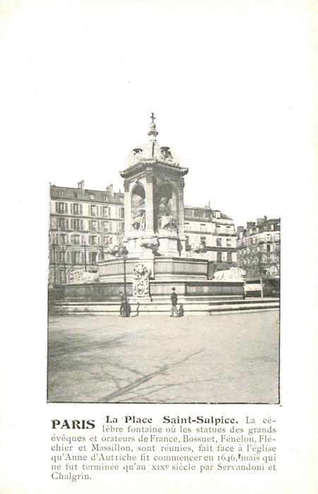 Paris 75 Place Saint Sulpice Monument