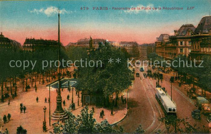 Paris 75 Panorama de la Place de la République