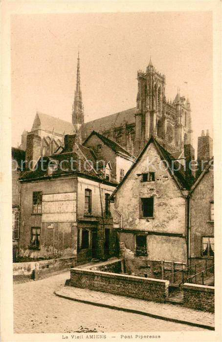 Amiens 80 Veille ville Pont Piperesse Eglise