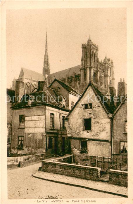 Amiens 80 Veille ville Pont Piperesse Eglise