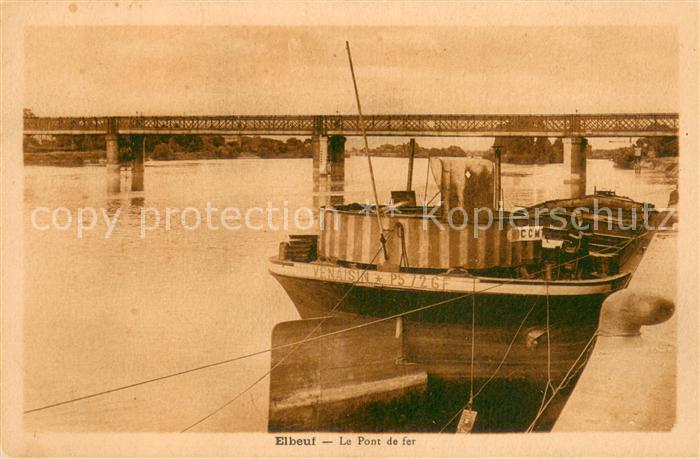 Elbeuf 76 Pont de fer Bateau