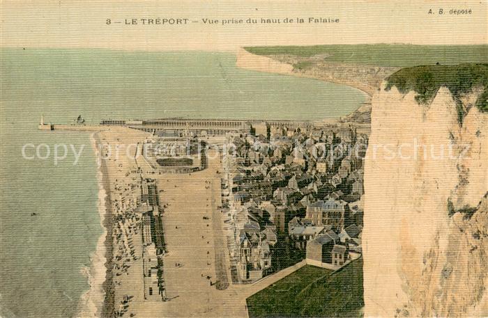 Le Treport 76 Vue prise du haut de la falaise