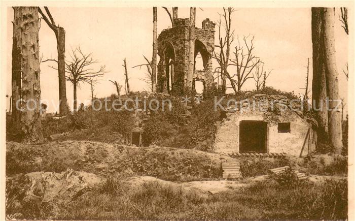Ypern Ypres Ieper Poste d Observation dans les ruines du Chateau Grande Guerre 1