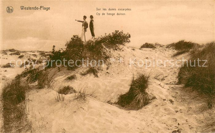 Westende Plage sur les dunes escarpées