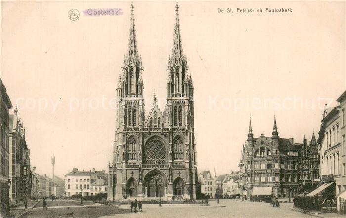 Oostende Ostende De Sint Petrus- en Pauluskerk Feldpost