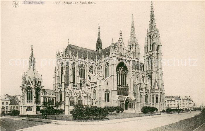 Oostende Ostende De Sint Petrus- en Pauluskerk Feldpost