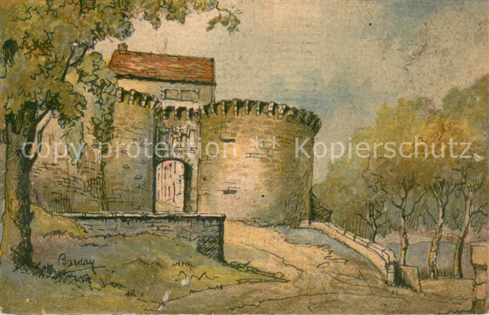 Vezelay Cours Bouveau et Porte Neuve Peinture K