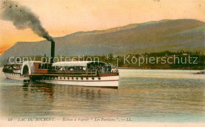 Le Bourget-du-Lac Savoie Lac du Bourget Bateau a vapeur 'Les Parisiens