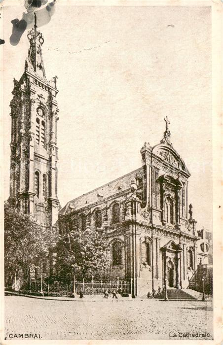 Cambrai 59 La Cathedrale Soldatenbrief Stempel