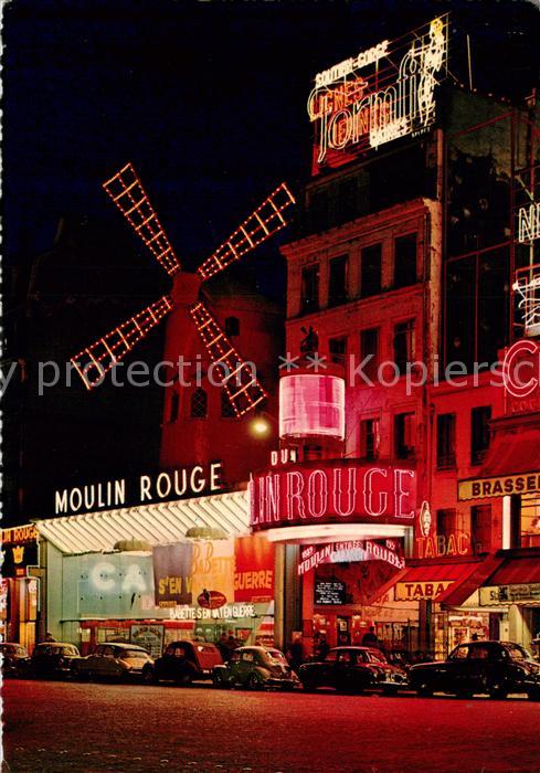 Paris 75 Moulin Rouge la nuit
