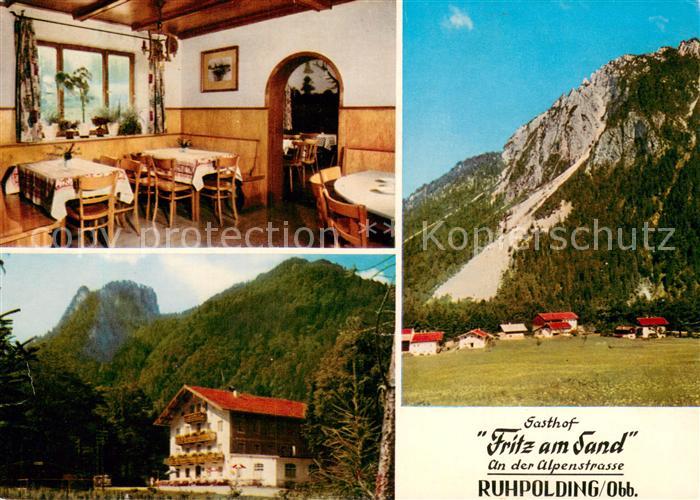 Ruhpolding Bayern Gasthof Pension Fritz am Sand an der Alpenstrasse Alpen