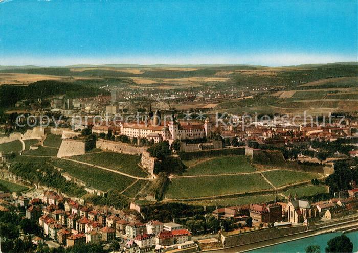 WueRZBURG Bayern mit Festung Marienberg Fliegeraufnahme