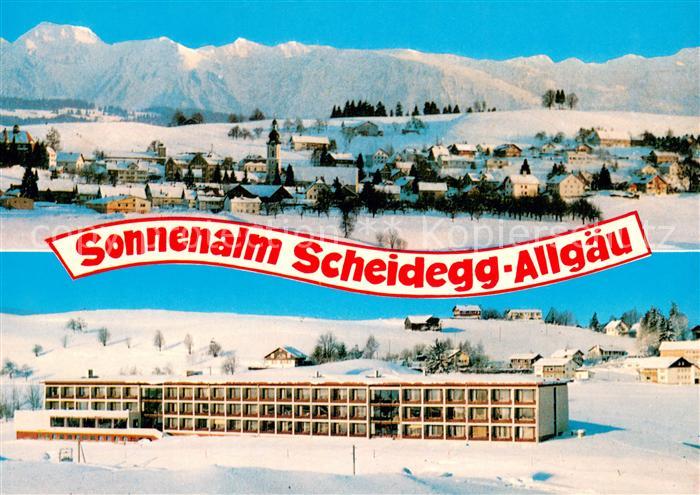 Scheidegg Allgaeu Kursanatorium Sonnenalm Alpenpanorama im Winter
