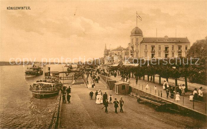 Koenigswinter Rheinpromenade Faehre Hotel de Berlin