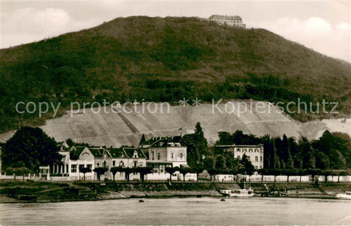 Niederdollendorf Weinort am Rhein Hotel Rheineck mit Petersberg Siebengebirge