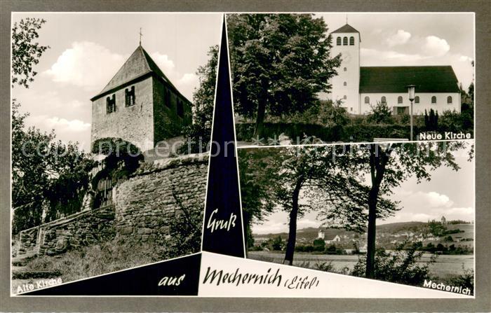 Mechernich Alte und neue Kirche Panorama