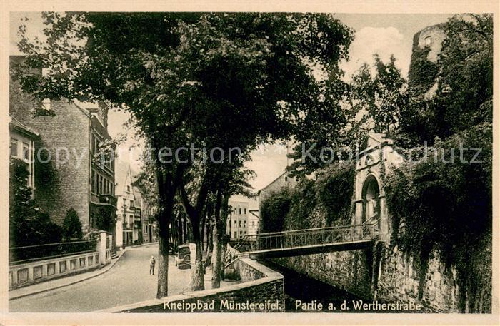 Bad Muenstereifel Partie an der Wertherstrasse Bach Bruecke