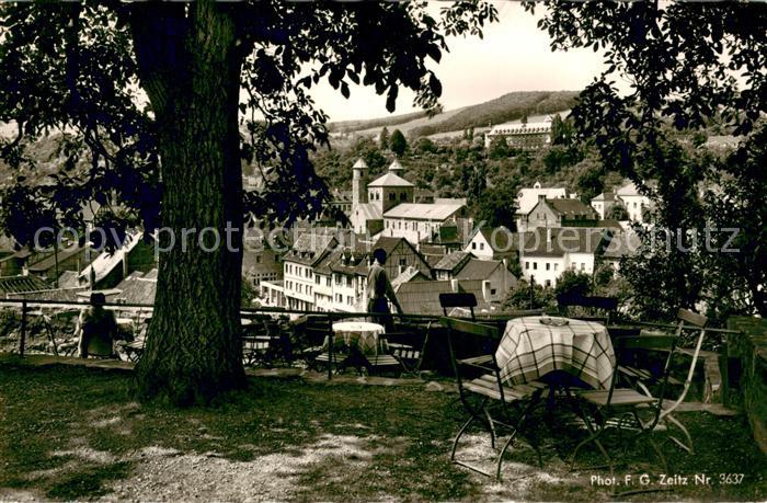 Bad Muenstereifel Blick von der Terrasse der Burgschenke