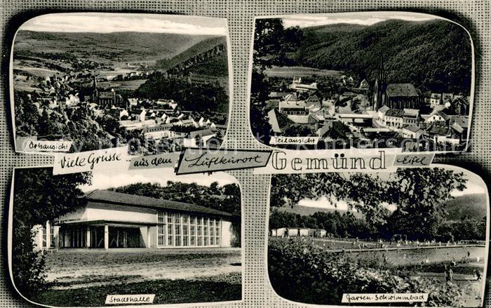 Gemuend Eifel Panorama Luftkurort Stadthalle Schwimmbad