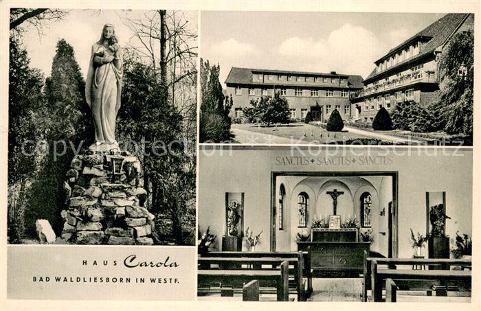 Bad Waldliesborn Haus Carola Erholungsheim Kapelle Marienfigur Statue
