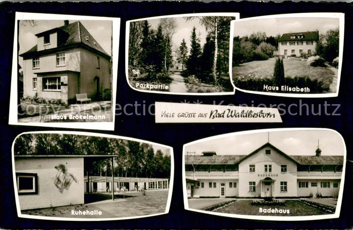 Bad Waldliesborn Kurhaeuser Park Ruhehalle Badehaus
