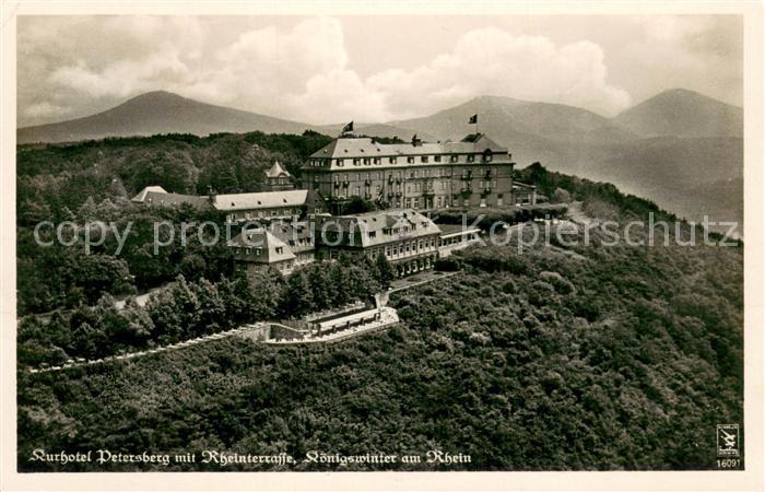 Koenigswinter Kurhotel Petersberg im Siebengebirge Fliegeraufnahme