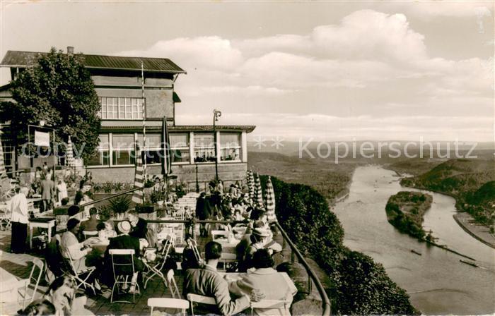 Koenigswinter Hotel Drachenfels Weinterrasse Panorama Rheintal
