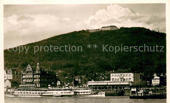Koenigswinter am Rhein mit Petersberg Rheinfaehren