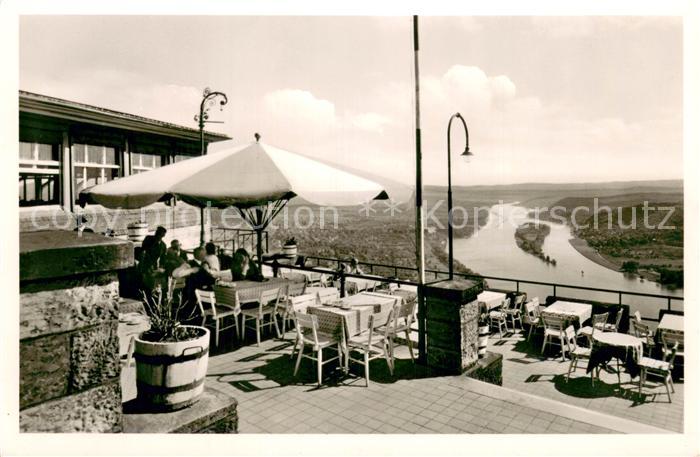Koenigswinter Hotel Restaurant auf dem Drachenfels Rheinterrasse Blick ins Rhein