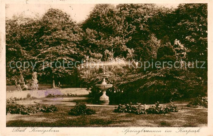 Bad Koenigsborn Unna Springbrunnen im Kurpark