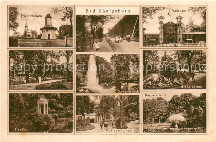 Bad Koenigsborn Unna Friedrichsborn Kurgarten Pavillon Saline Schwanenteich Kurh