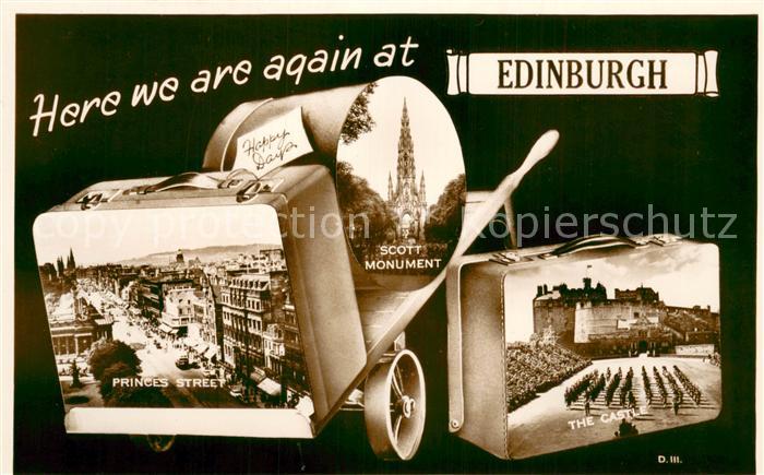 Edinburgh Scotland Princes Street Scott Monument Castle