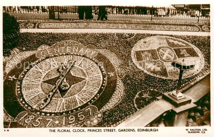 Edinburgh Scotland Floral Clock Princes Street Gardens