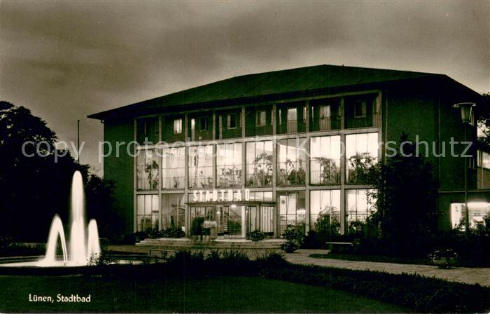 Luenen UNNA NRW Stadtbad Nachtaufnahme