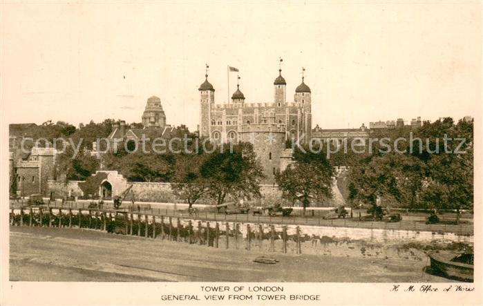 London Tower of London view from Tower Bridge