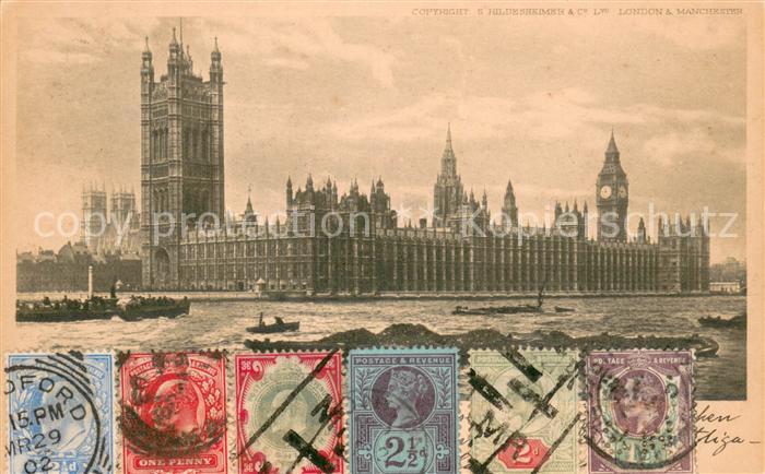 London Houses of Parliament and River Thames