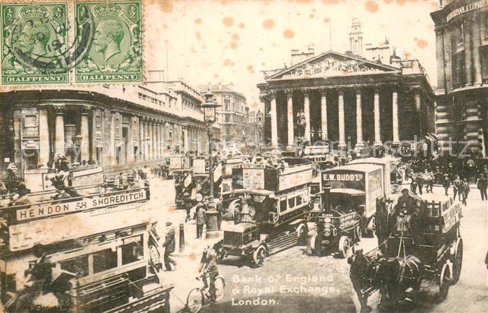 London Bank of England and Royal Exchange Traffic