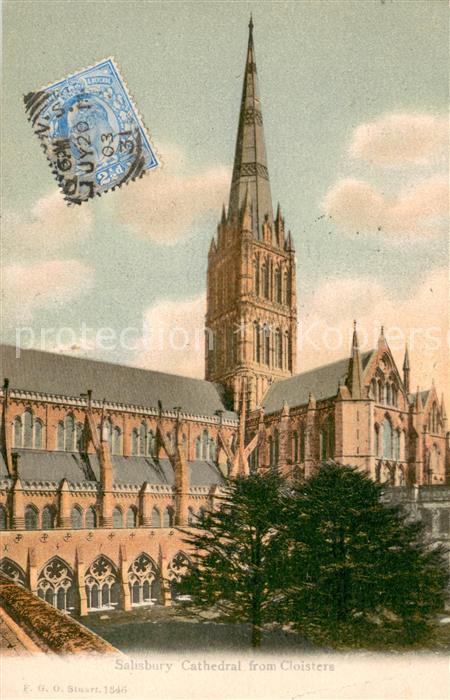 Salisbury Wiltshire Cathedral from Cloisters