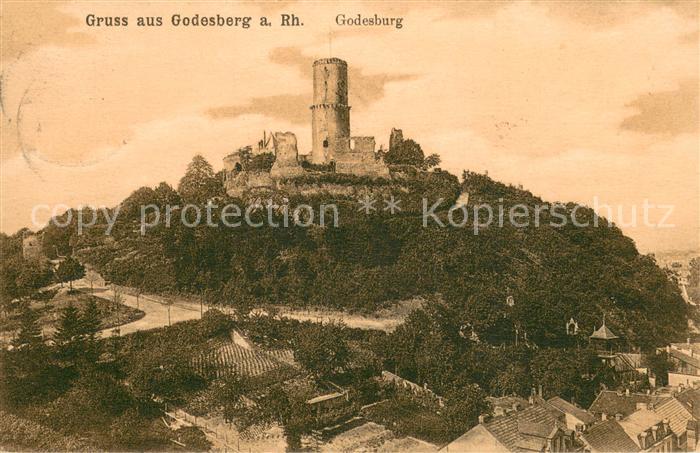 Bad Godesberg Blick zur Burgruine Godesburg