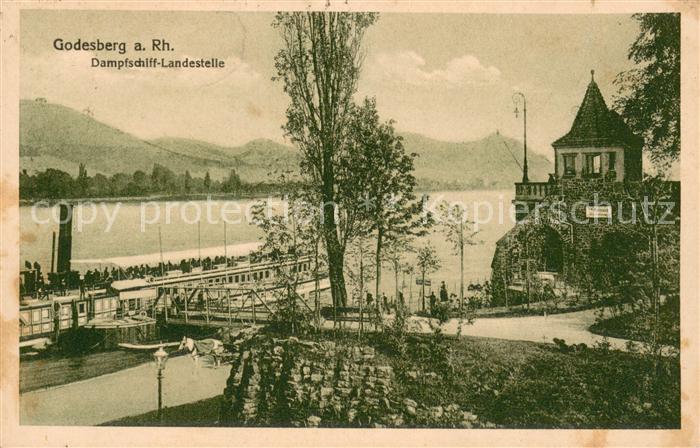 Bad Godesberg Dampfschiff-Landestelle Rheinfaehre