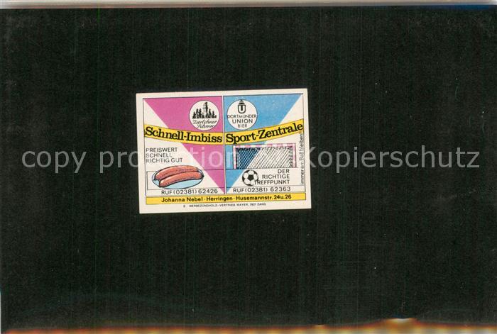 Herringen Schnellimbiss Sport-Zentral Visitenkarte
