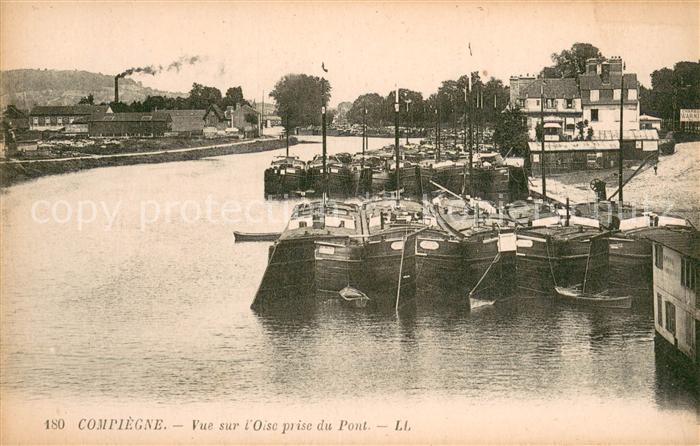 Compiegne 60 Vue sur l'Oise prise du port