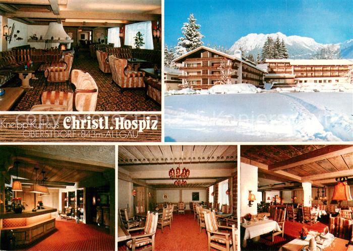 Oberstdorf Kneippkurhaus Christliches Hospiz Aufenthaltsraum Restaurant Empfang
