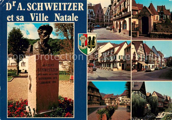 Kaysersberg Haut Rhin Monument Dr. A. Schweitzer et sa ville