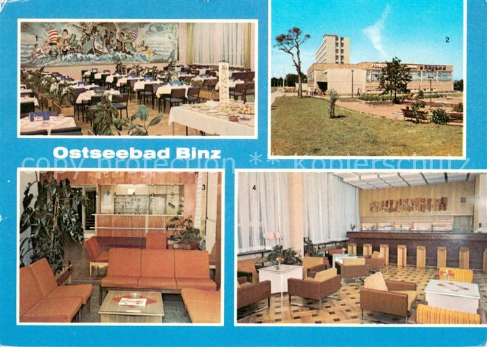 Binz Ruegen FDGB Urlauberrestaurant Ruegen Speisesaal Bar FDGB Erholungsheim Ark