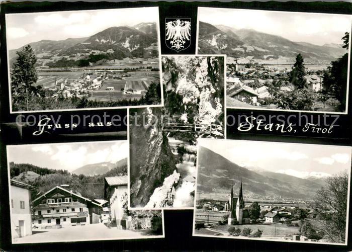 Stans Tirol Panorama Ortsmotiv Kirche Schlucht Wasserfall
