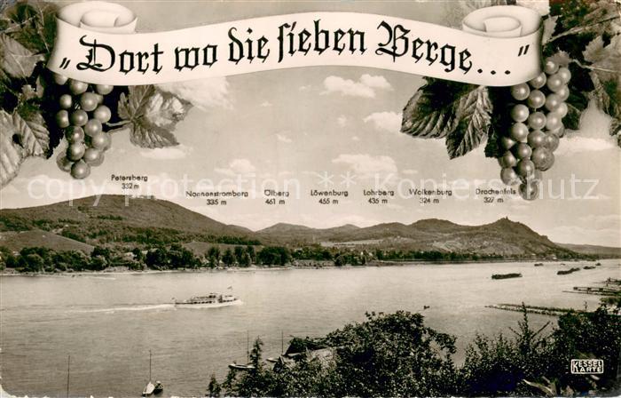 Bad Honnef Blick auf Rhein und Siebengebirge