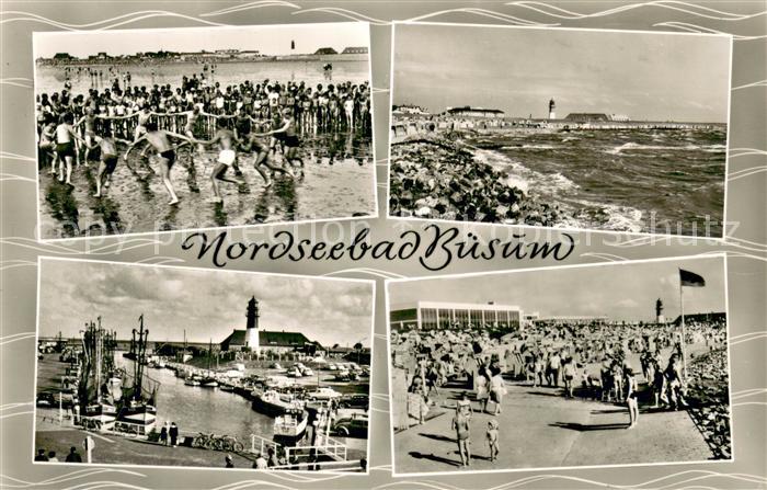 Buesum Nordseebad Nordseebad Hafen Leuchtturm Promenade Strand