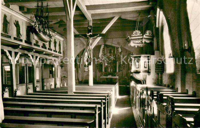 Buesum Nordseebad Nordseeheilbad Inneres der St.Clemens-Kirche